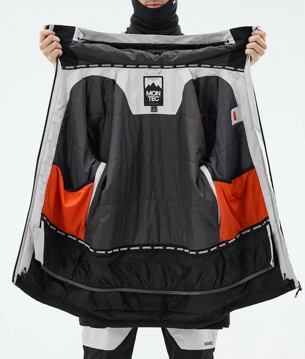 Arch Veste de ski pour homme – Gris clair / Noir