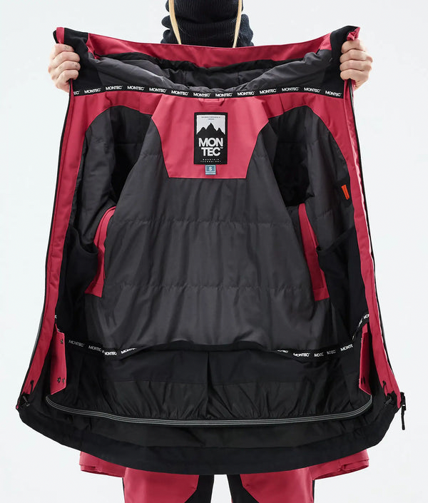 Moss W Veste de ski pour femme – Rouge clair / Noir